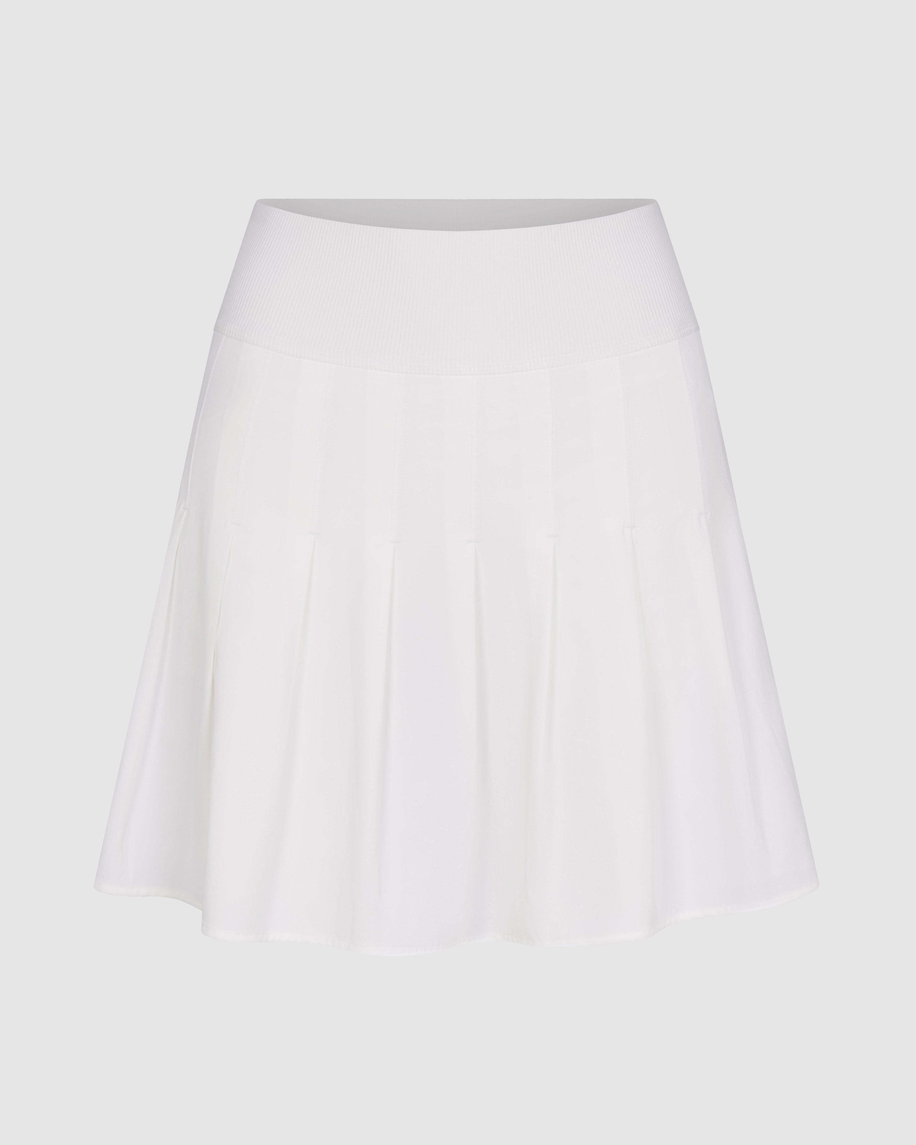 Serena White Skirt Built-in Shorts Skort