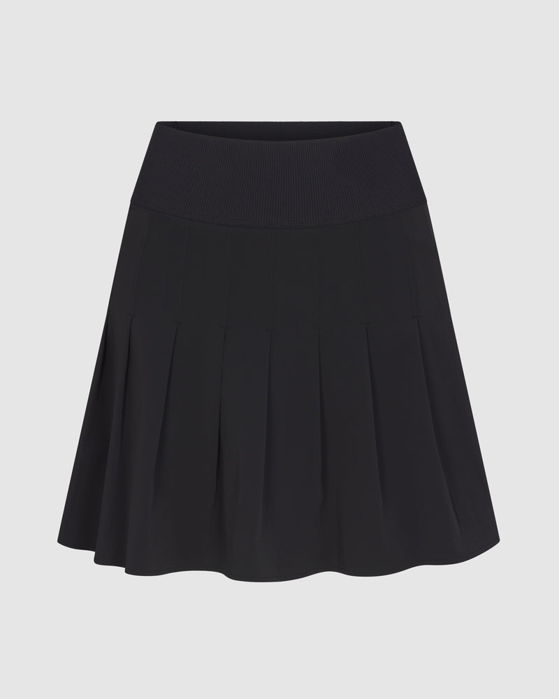 Serena Black Skirt Built-in Shorts Skort