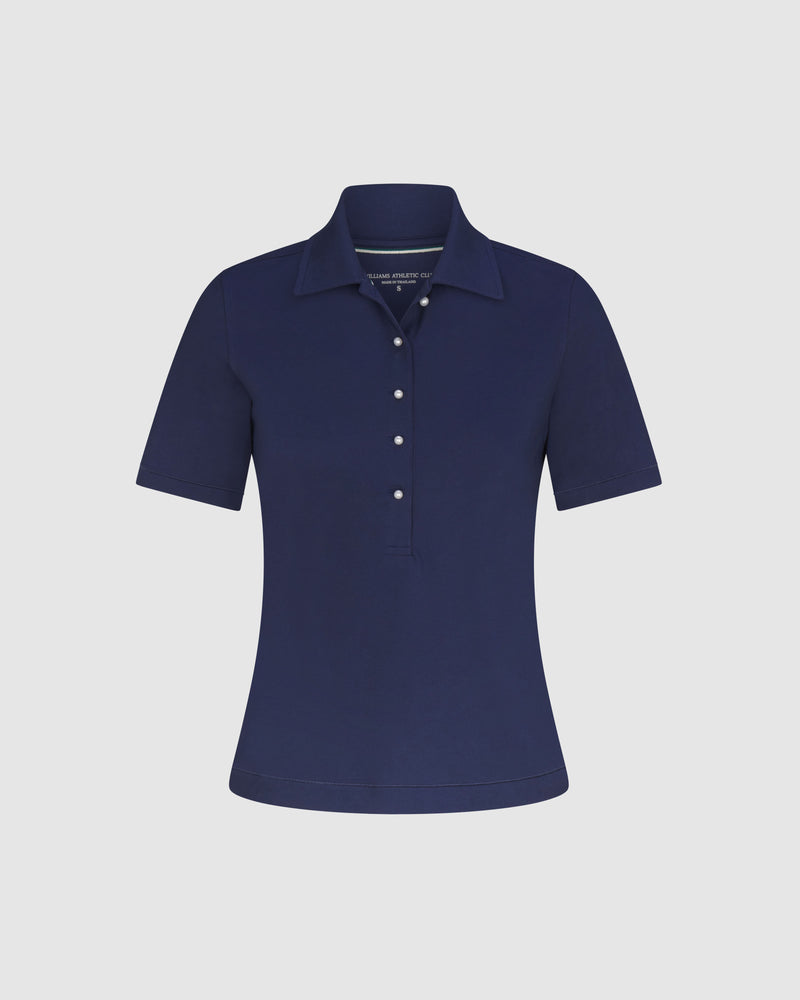 Suki women's navy blue golf polo shirt by Williams Athletic Club