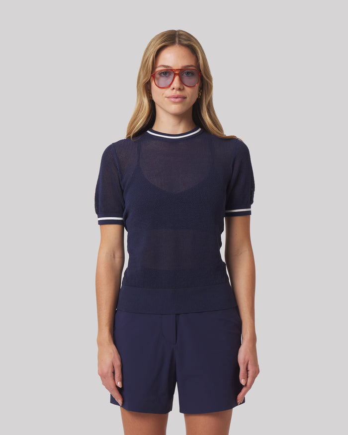 Sydney Cotton Mesh Tee